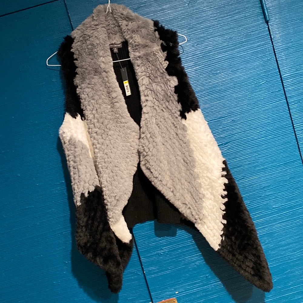 NWT The Limited sweater faux fur vest